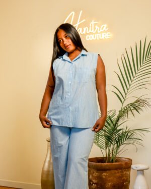 Calm Noon | Ensemble pyjama pantalon et chemisier sans manche
