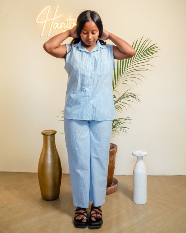 Calm Noon | Ensemble pyjama pantalon et chemisier sans manche – Image 4